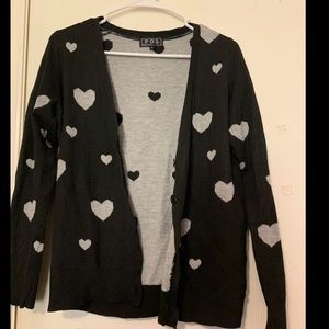 Heart patterned cardigan